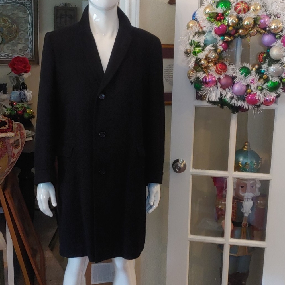 Men vintage cashmere coat
